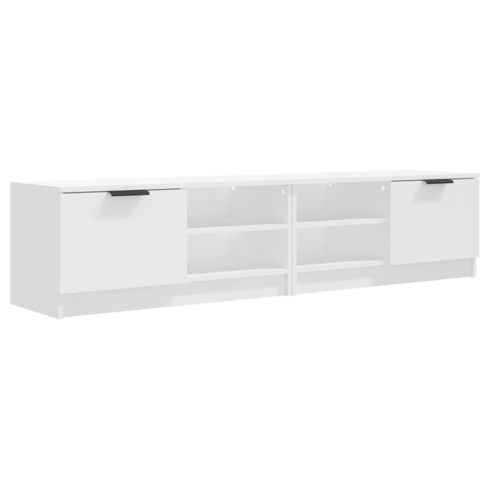 Vidaxl (White, 2) 1/2X Tv Cabinet Engineered Wood Media Unit Hifi Cabinet Multi Colours