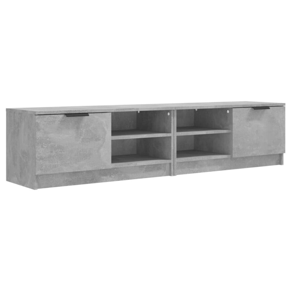 (concrete grey, 2) vidaXL 1/2x TV Cabinet Engineered Wood Media Unit HiFi Cabinet Multi Colours