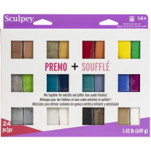 Sculpey Premo + Souffle Clay Multipack 1oz 24/PkgPE4009