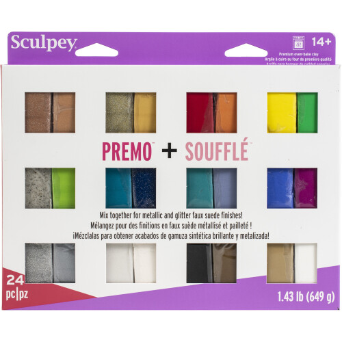 Sculpey Premo + Souffle Clay Multipack 1oz 24/PkgPE4009