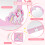 Costway Kids Vanity Table and Chair Set Princess Dressing Table W/ Mirror 4