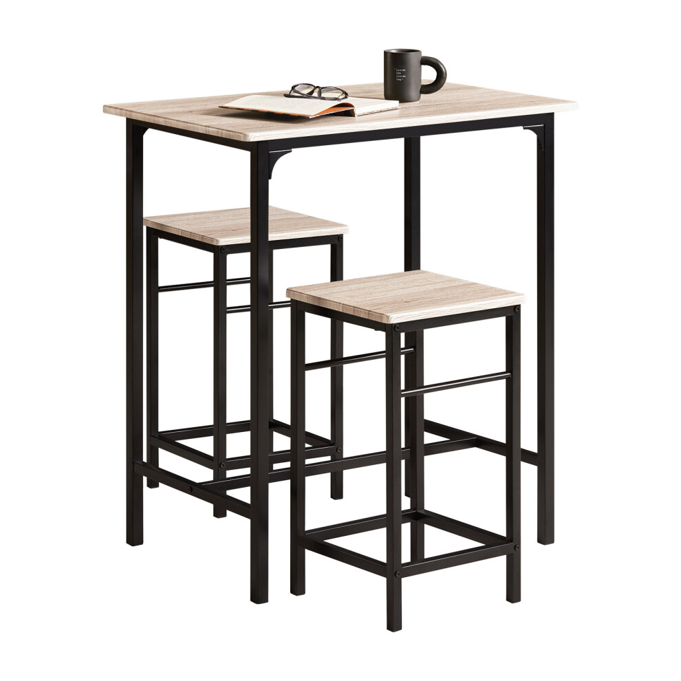 SoBuy® OGT10-N, 1 Bar Table and 2 Stools, Kitchen Breakfast Bar Set Dining Set