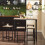 SoBuy Bartisch-Set mit 4 Barhockern OGT11-N 2