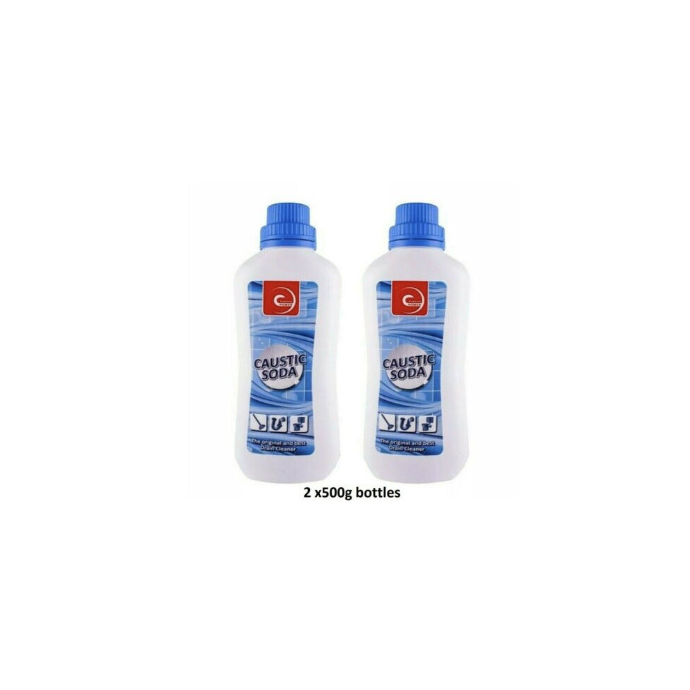 2x Caustic Soda Original & Best Drain Cleaner Unblock 500g (1 KG)