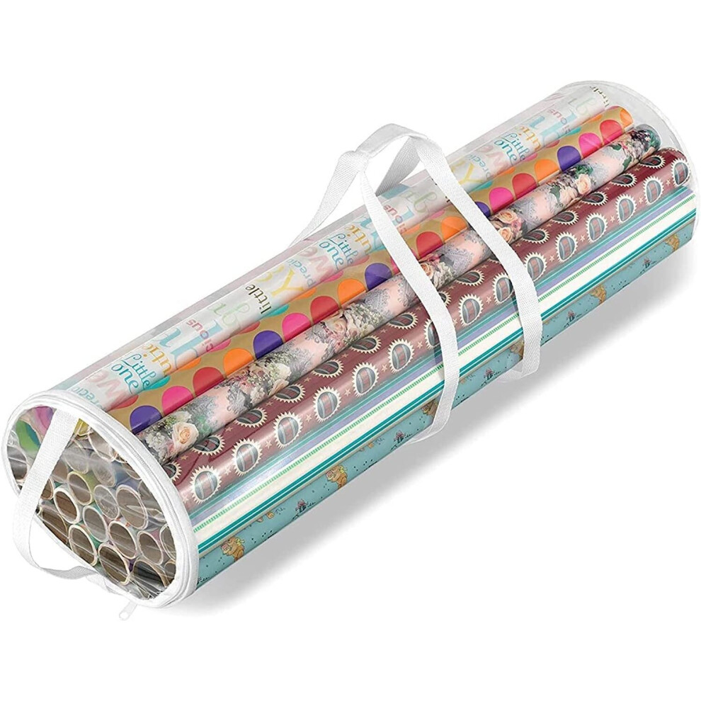 Ram Online Ramâ® Christmas Cylinder Gift Wrap Storage Clear Bag