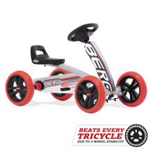 BERG Pedal Kart Buzzy Beatz Pedal Go Kart Kids Ride On Toys | Pedal Cars for Kids 2-5 | Outdoor Toys Go Cart for Boys & Girls | Safe 4-Wheel Sta