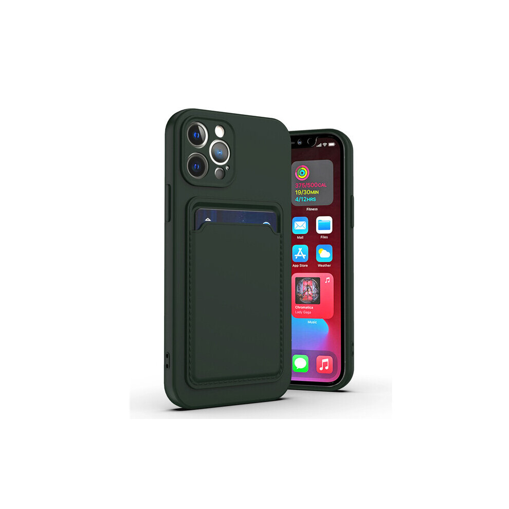 Silicone Card Holder Protection Case Compatible With Iphone 14Pro/15Pro In Green 5060986940238