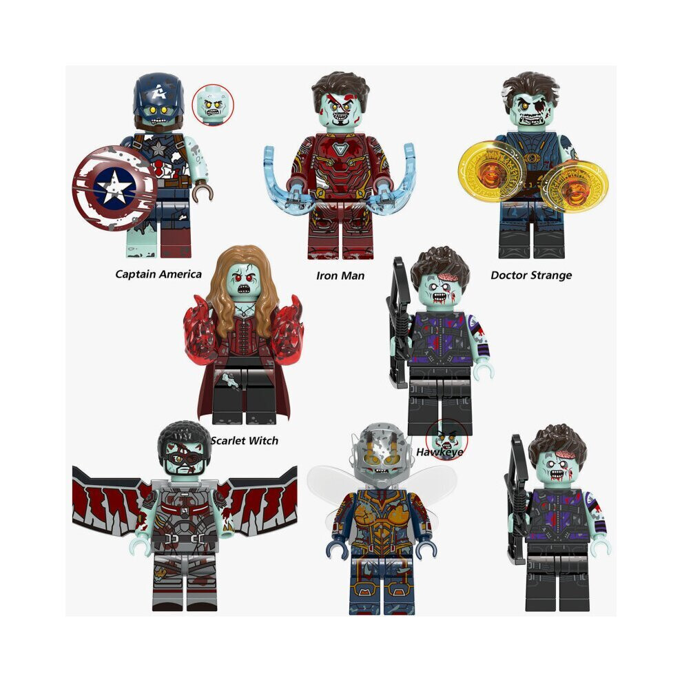 Zombie Superhero Mini Figures Building Blocks Toys