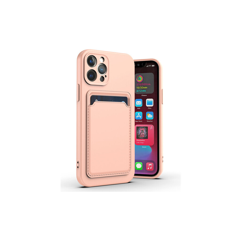Silicone Card Holder Protection Case Compatible With Iphone 14Pro/15Pro In Pink 5060986940214