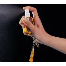 (Spray Bottle) 3pcs 30ml Pu Leather Hand Sanitizer Spray Bottle Holder Empty Travel Container Keychain