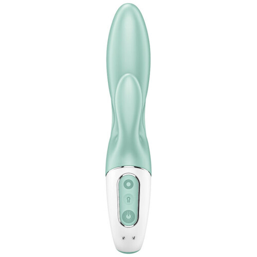 SATISFYER AIR PUMP BUNNY 5+ INFLATABLE RABBIT VIBRATOR - GREEN 1