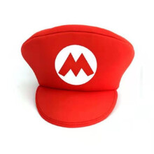 (Red) Mario Super Anime Game Luigi Bros Cosplay Hat Adult Kids Halloween Costume Props