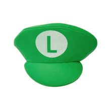 (Green) Mario Super Anime Game Luigi Bros Cosplay Hat Adult Kids Halloween Costume Props