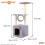 COZY PET Cat Tree Light Grey Cozy Pet Sisal Scratching Post Scratcher CT01-Grey 2