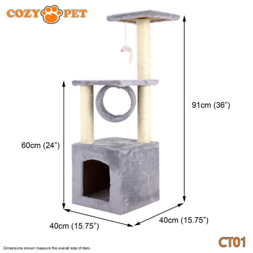 COZY PET Cat Tree Light Grey Cozy Pet Sisal Scratching Post Scratcher CT01-Grey 1