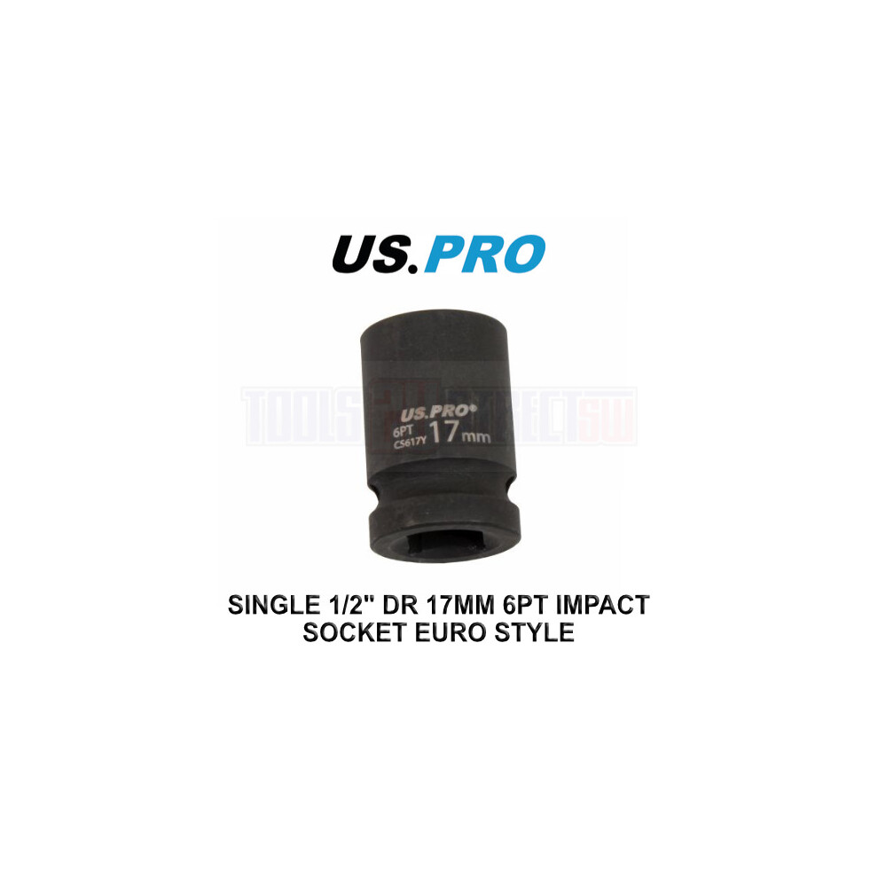 17mm IMPACT SOCKET 1/2"" Drive by US PRO TOOLS 6 Point Single Hex - Image 4