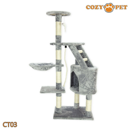 COZY PET Cat Tree By Cozy Pet Sisal Scratching Post Kitten Cat Trees CT03-Grey 2