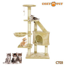 Cat Tree By Cozy Pet Sisal Scratching Post Kitten Cat Trees CT03-Beige
