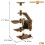 COZY PET Cat Tree By Cozy Pet Sisal Scratching Post Kitten Cat Trees CT03-Choc 2