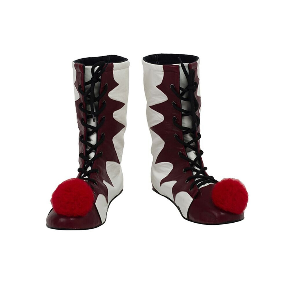(Shoes Only, 41=Foot Length25.5cm) Stephen Scary Kings It Clown Joker Pennywise Cosplay Costume Halloween Outfits