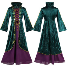 (3XL) Winifred Sanderson Hocus Pocus Cosplay Dress Halloween Medieval Stage Costumes