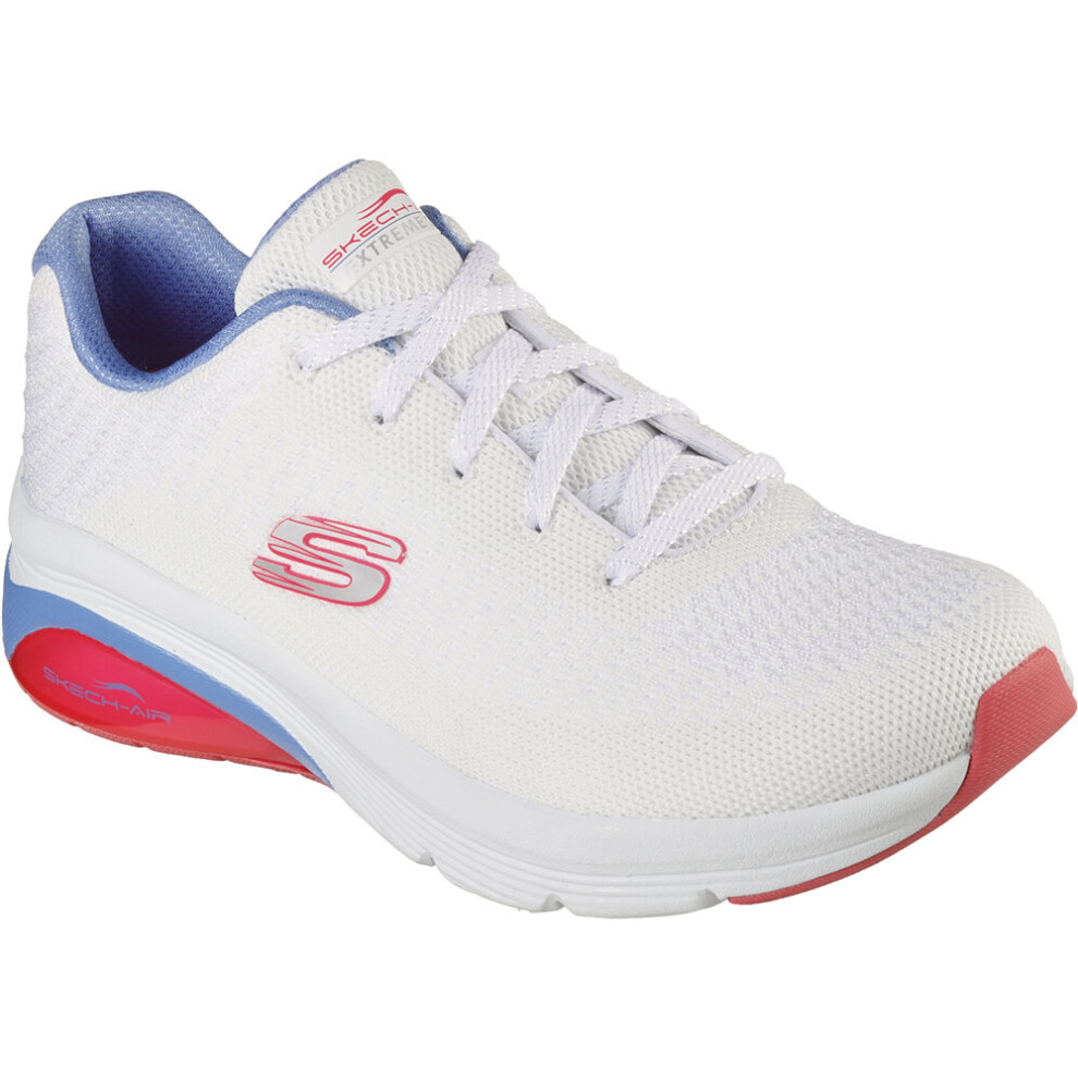 (White, UK Size 4 (EU 37)) Skechers Womens Skech Air Extreme 2 Classic Vibe Trainers