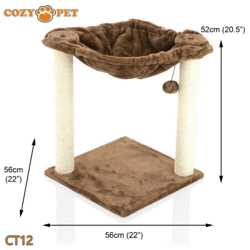COZY PET Cat Tree By Cozy Pet Sisal Scratching Post Kitten Cat Trees - CT12-Choc 1