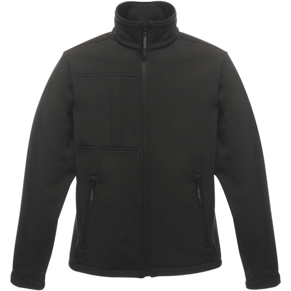 (Black / Black, XXL - Chest 46-48" (117-122cm)) Regatta Professional Mens Octagon II Warm Three Layer Softshell Jacket