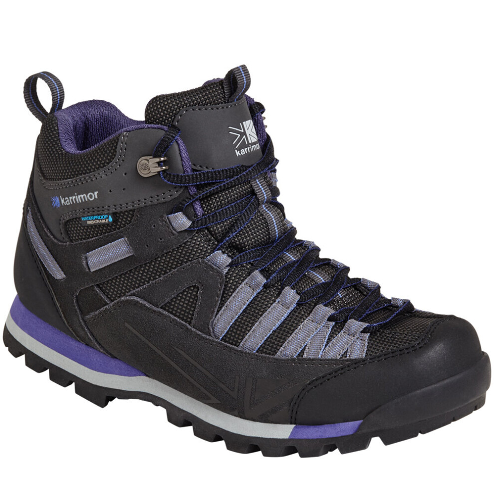 (Black Purple, UK Size 8 (EU 42, US 10)) Karrimor Womens Spike Mid 3 Weathertite Walking Boots