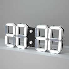 CHKOSDA Digital Clock, 3d Led Wall Clock with 6" Number Black
