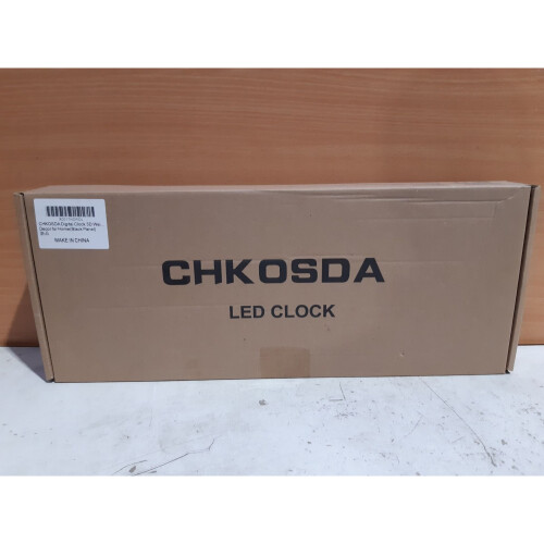 CHKOSDA Digital Clock, 3d Led Wall Clock with 6" Number Black 1