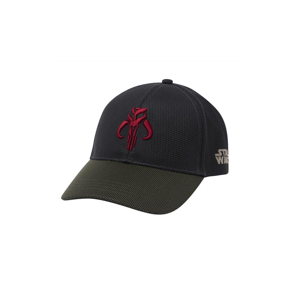 Star Wars 851324 Boba Fett The Mandalorian Embroidered Snapback Hat, Black