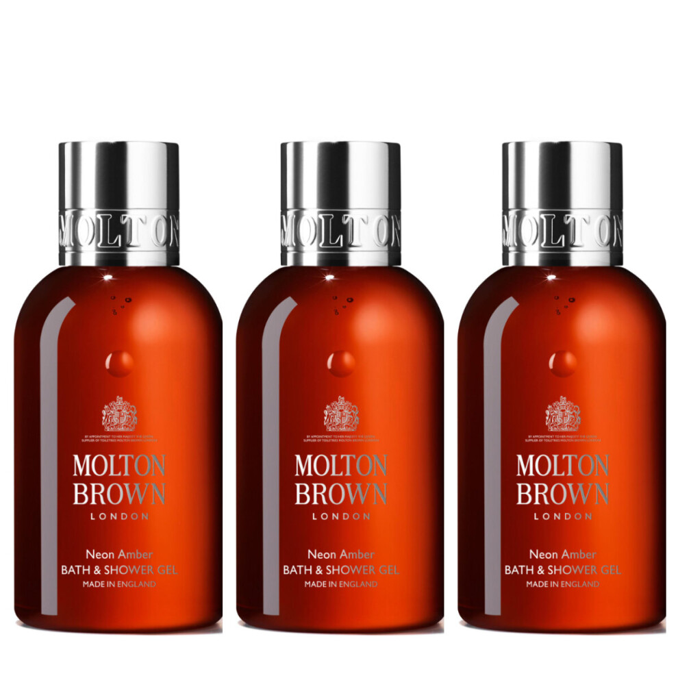 Molton Brown Neon Amber Shower Gel (3 x 100ml Bottles)