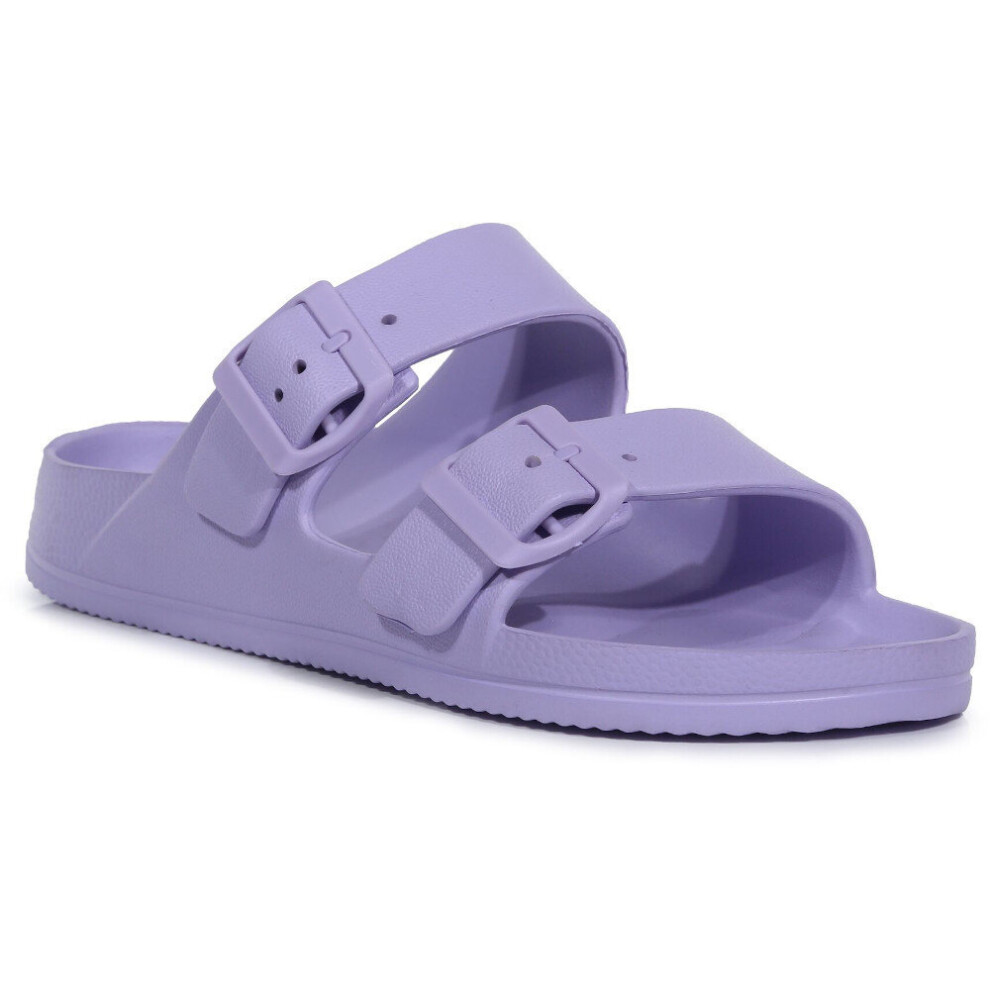 (Pastel Lilac, UK Size 6 (EU 39)) Regatta Womens Brooklyn Slip On Lightweight Slider Sandals