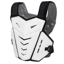(White) Off-road Motorcycle Protective Vest Rider Outdoor Armor Back Chest Protector