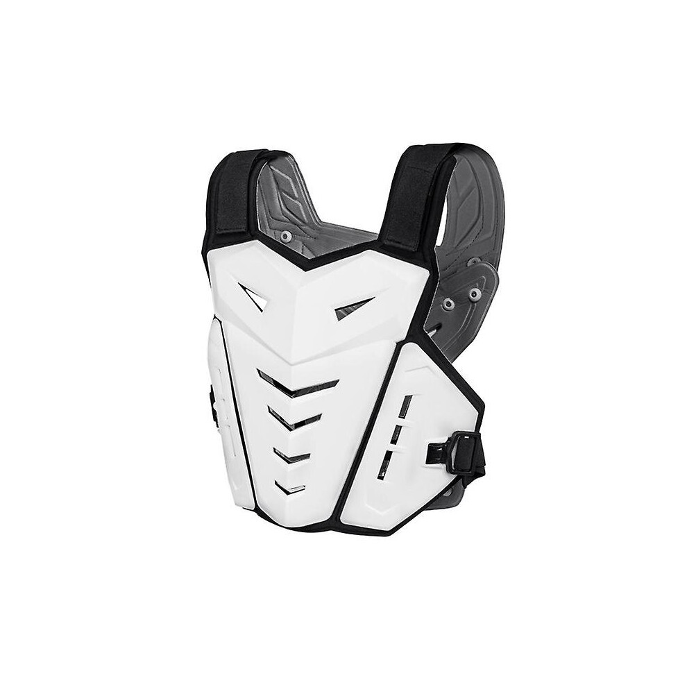 (White) Off-Road Motorcycle Protective Vest Rider Outdoor Armor Back Chest Protector White 768655143908