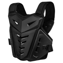 (Black) Off-road Motorcycle Protective Vest Rider Outdoor Armor Back Chest Protector