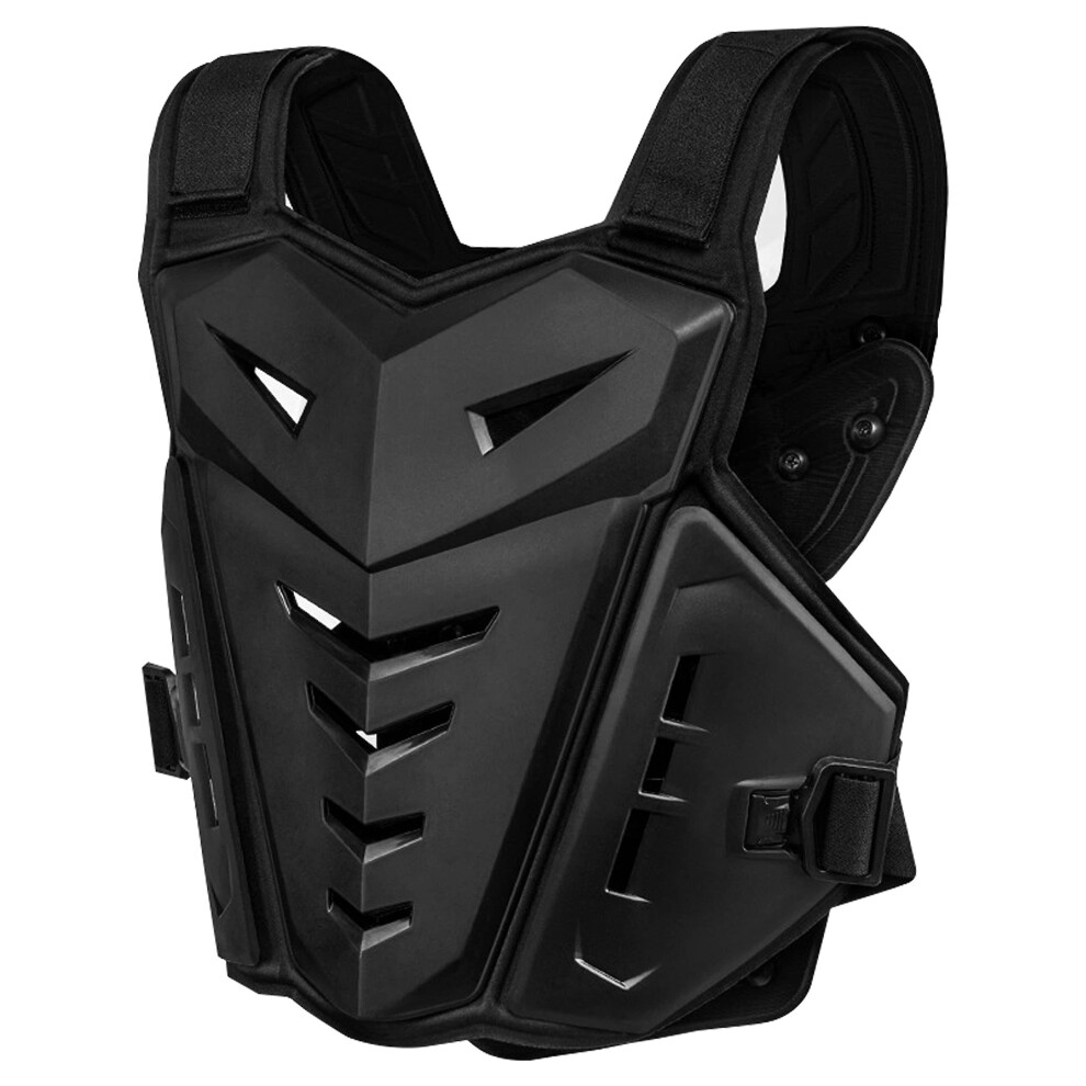 (Black) Off-Road Motorcycle Protective Vest Rider Outdoor Armor Back Chest Protector Black 768655143939