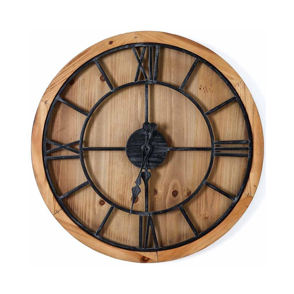 Hill Interiors Grey Williston Wooden Wall Clock Large