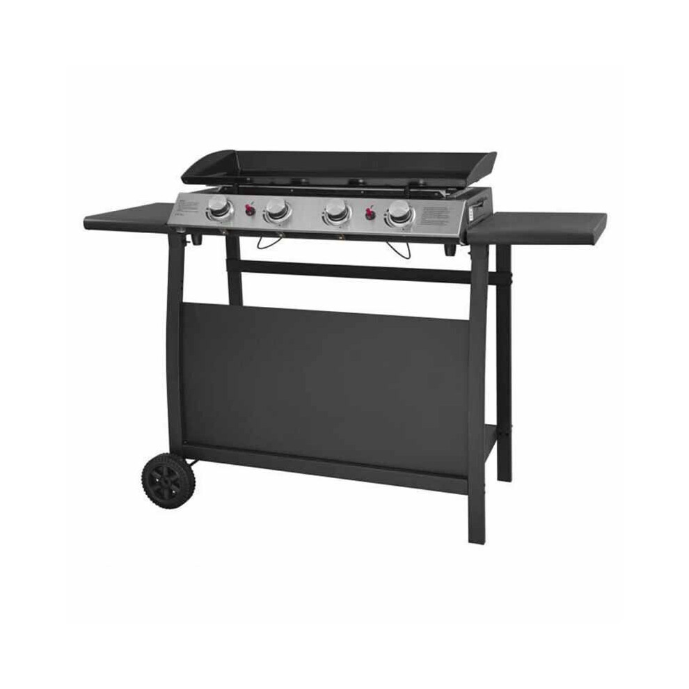 Callow Retail Callow 4 Burner Gas Griddle And Plancha With Stand And Side Tables - Barbecues