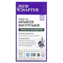 New Chapter, Multivitamine Avancée pour Femmes 40+, 96 Comprimés Végétariens