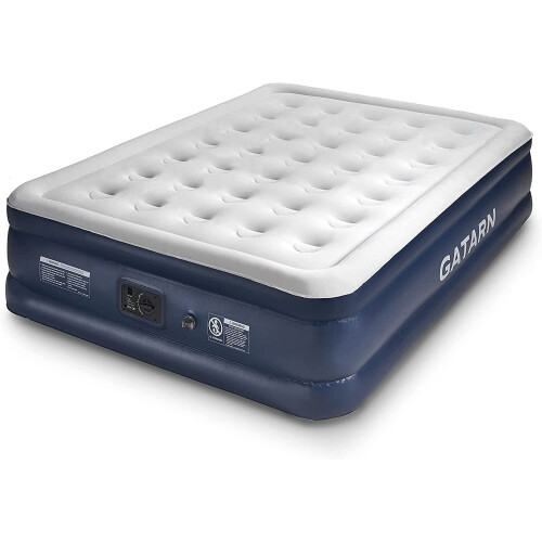 Gatarn King Size Premium Air Bed with Builtin Electric Pump, Inflates