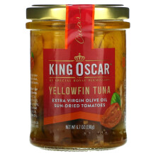 King Oscar, Yellowfin Tuna, Extra Virgin Olive Oil Sun-Dried Tomatoes, 6.7 oz (190 g)