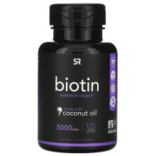 Sports Research, Biotine avec Huile de Coco, 5 000 mcg, 120 Softgels Végétales