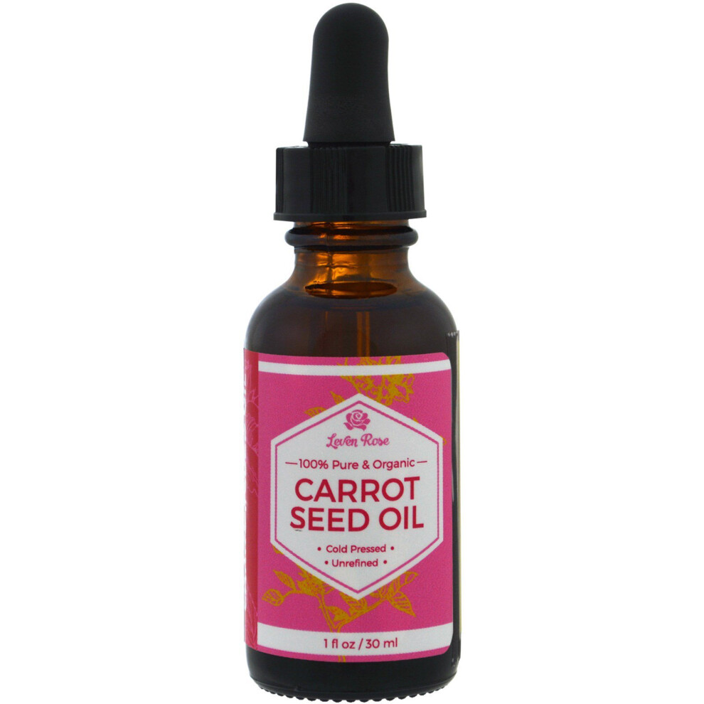 Leven Rose , 100% Pure & Organic Carrot Seed Oil, 1 Fl Oz (30 Ml)