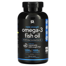 Sports Research, Omega-3 Fischöl, Dreifache Stärke, 180 Softgels