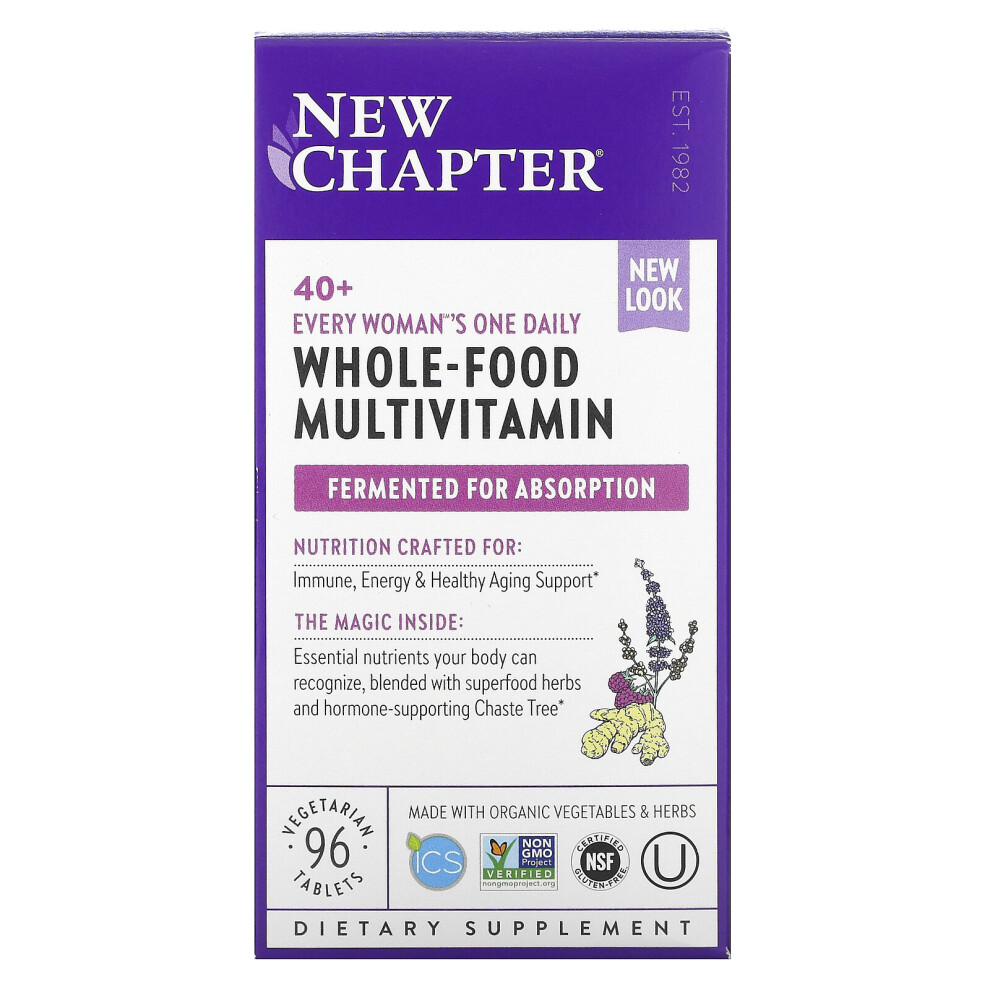 New Chapter , 40+ Every Woman's One Daily, Whole-Food Multivitamin, 96 Vegetarian Tablets