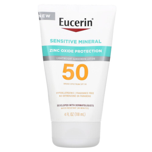 Eucerin Eucerin Protector Solar Mineral SPF 50 Para Piel Sensible, 4 Fl Oz