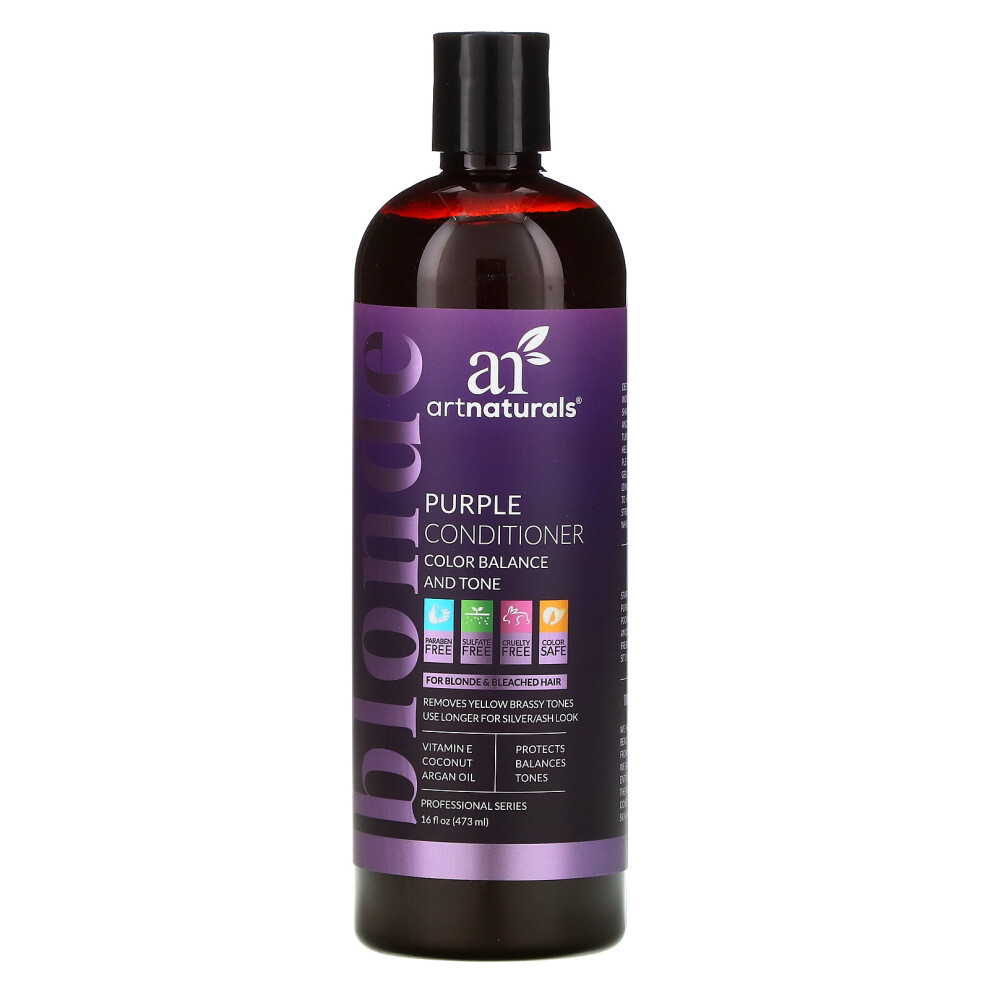 Art Naturals Purple Artnaturals, Blonde Conditioner, Color Balance And Tone, 16 Fl Oz (473 Ml)
