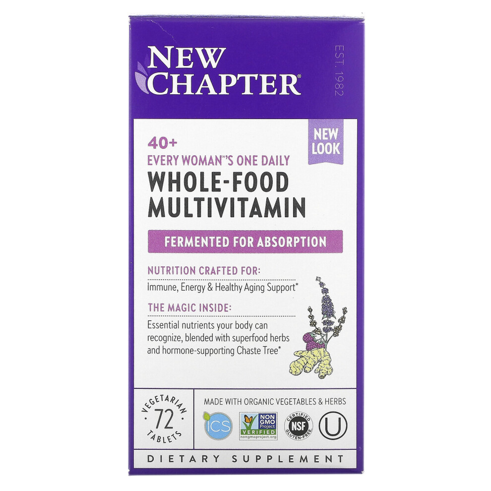 New Chapter , 40+ Every Woman's One Daily, Whole-Food Multivitamin, 72 Vegetarian Tablets